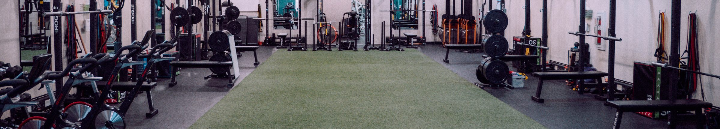 The rack row in the functional training room