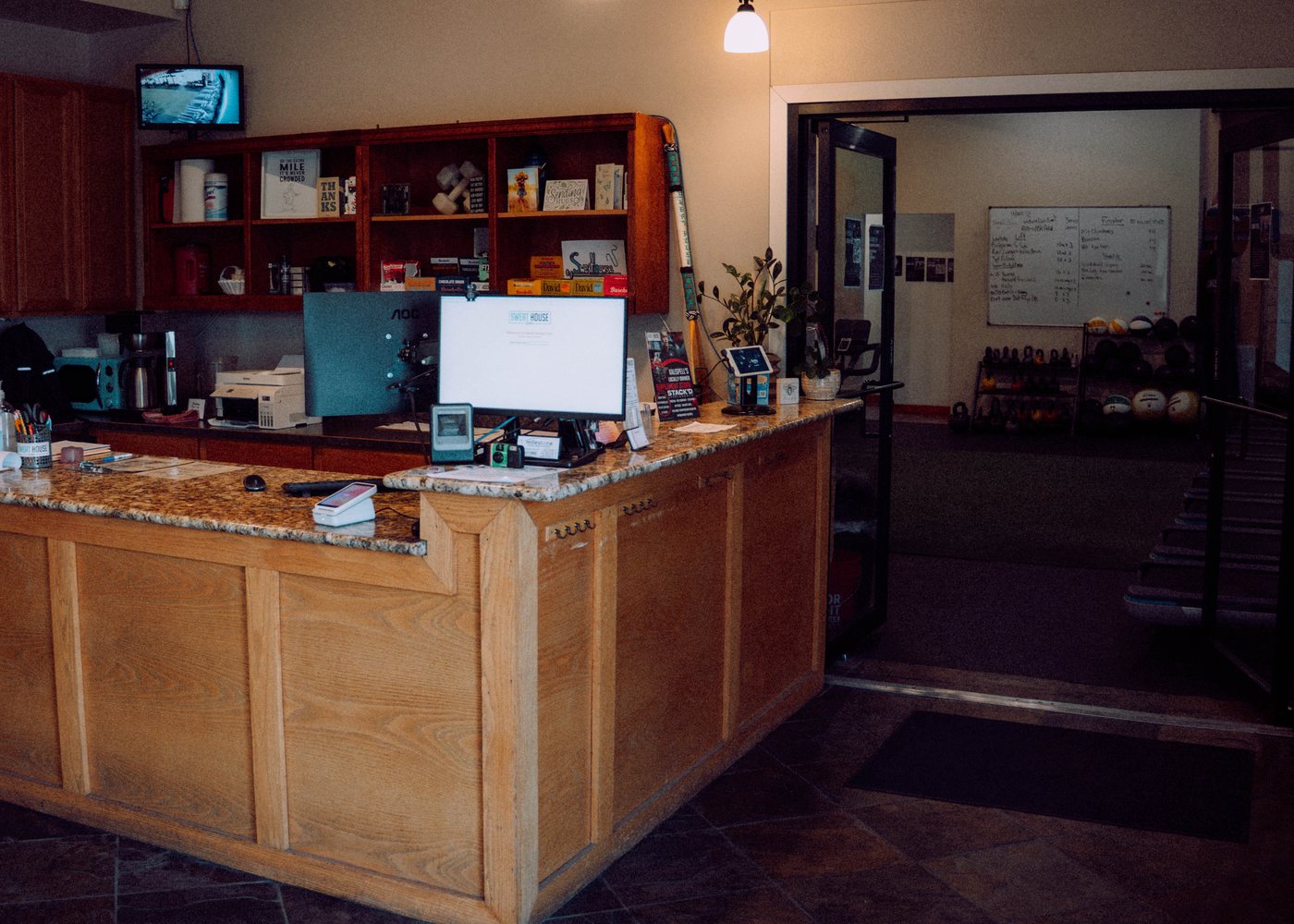 The front desk